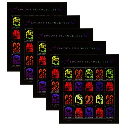 Forever Stamps Spooky Silhouettes Halloween 2019 Stamps Coil of 100 PCS/Roll - Image 5