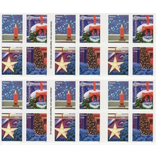 Forever Stamps Holiday Windows 2016 Stamps Coil of 100 PCS/Roll - Image 3