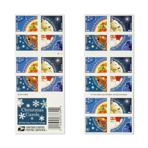 Forever Stamps Reindeer Christmas Bundle Stamps Coil of 100 PCS/Roll - Image 4
