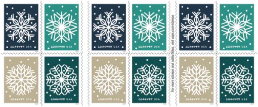 Forever Stamps Winter Whimsy 2024 Stamps Coil of 100 PCS/Roll - Image 2