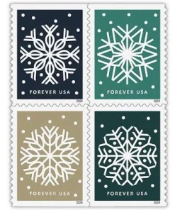 Forever Stamps Winter Whimsy 2024 Stamps Coil of 100 PCS/Roll
