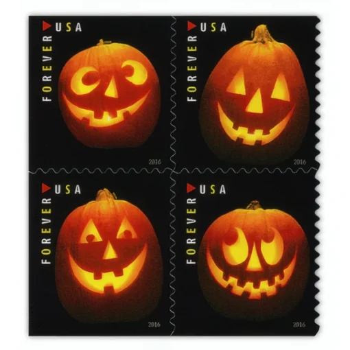Forever Stamps Jack-O’-Lanterns 2016 Stamps Coil of 100 PCS/Roll