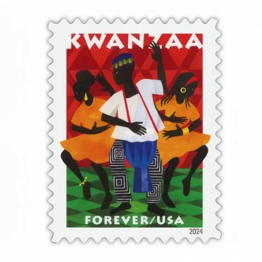 Forever Stamps Kwanzaa 2024 Stamps Coil of 100 PCS/Roll