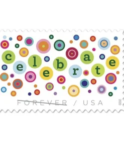 Forever Stamps Let's Celebrate 2020 Stamps Coil of 100 PCS/Roll