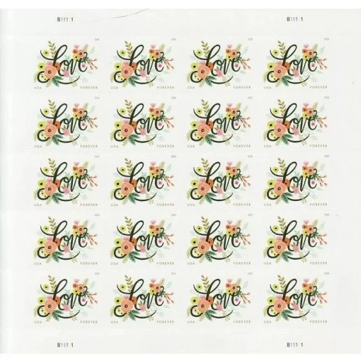 Forever Stamps Love Flourishes 2018 Stamps Coil of 100 PCS/Roll - Image 3