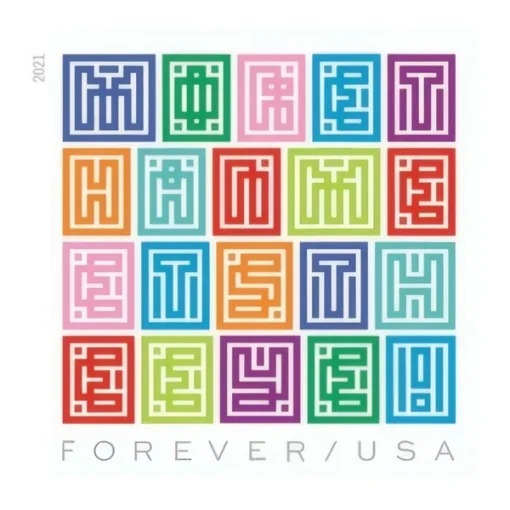 Forever Stamps Mystery Message 2021 Stamps Coil of 100 PCS/Roll