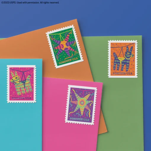 Forever Stamps Piñatas 2023 Stamps Coil of 100 PCS/Roll - Image 3