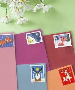 Forever Stamps Reindeer Christmas Bundle Stamps Coil of 100 PCS/Roll
