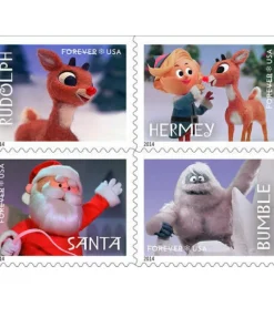 Forever Stamps Rudolph the Red Nosed Reindeer 2014 Stamps Coil of 100 PCS/Roll