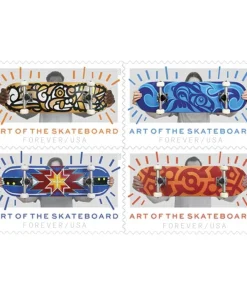Forever Stamps Skateboard Art 2023 Stamps Coil of 100 PCS/Roll