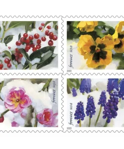 Forever Stamps Snowy Beauty 2022 Stamps Coil of 100 PCS/Roll
