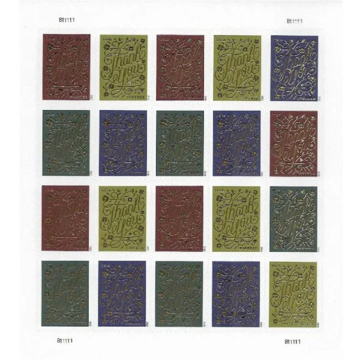 Forever Stamps Thank You 2020 Stamps Coil of 100 PCS/Roll - Image 3