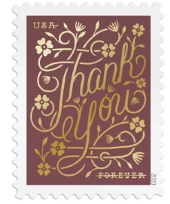Forever Stamps Thank You 2020 Stamps Coil of 100 PCS/Roll