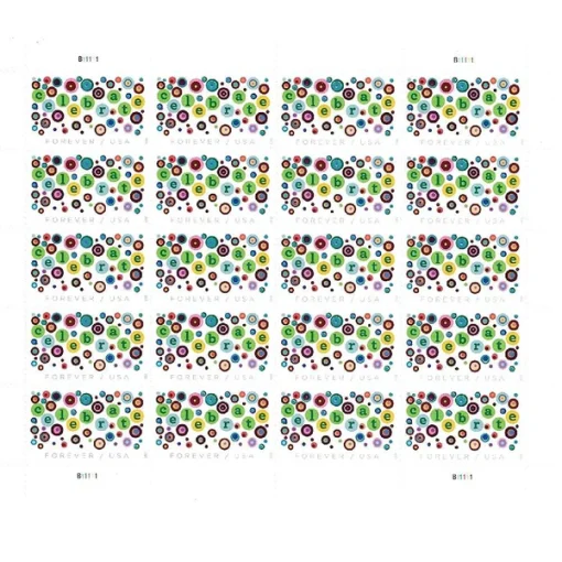 Forever Stamps Happy Birthday Bundle Stamps Coil of 100 PCS/Roll - Image 6