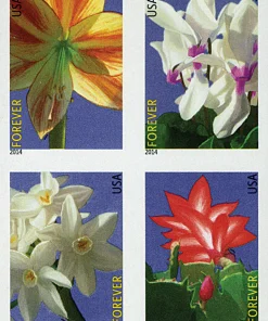Forever Stamps Winter Flowers 2014 Stamps Coil of 100 PCS/Roll