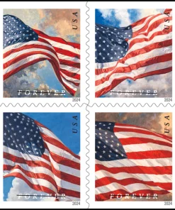 Forever Stamps Flag 2024 Booklet Stamps Coil of 100 PCS/Roll