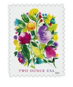 Forever Stamps Wedding Blooms 2024 Stamps Coil of 100 PCS/Roll
