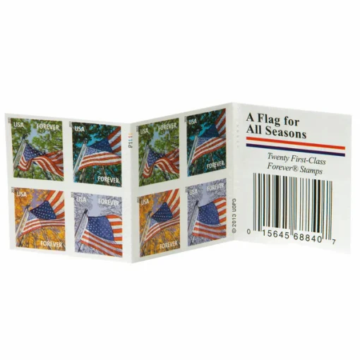 Forever Stamps A Flag for All Seasons Booklet 2013 Stamps Coil of 100 PCS/Roll - Image 3