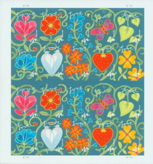 Forever Stamps Garden of Love 2011 Stamps Coil of 100 PCS/Roll
