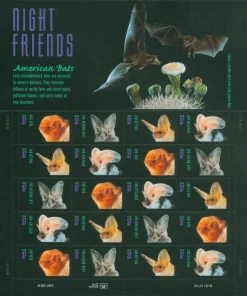 Forever Stamps American Bats 2002 Stamps Coil of 100 PCS/Roll