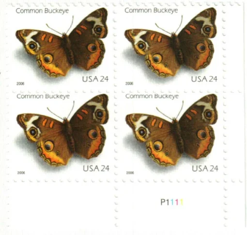 Forever Stamps Common Buckeye Butterfly 2006 Stamps Coil of 100 PCS/Roll