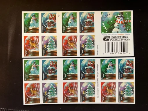Forever Stamps Snow Globes 2023 Stamps Coil of 100 PCS/Roll - Image 5