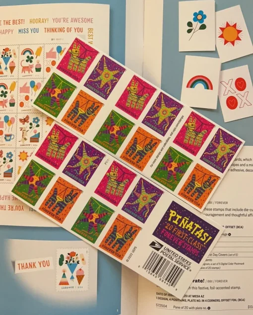 Forever Stamps Piñatas 2023 Stamps Coil of 100 PCS/Roll - Image 4