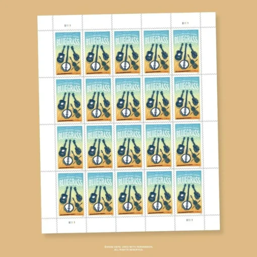 Forever Stamps Bluegrass Music 2024 Stamps Coil of 100 PCS/Roll - Image 4