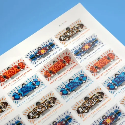 Forever Stamps Skateboard Art 2023 Stamps Coil of 100 PCS/Roll - Image 5