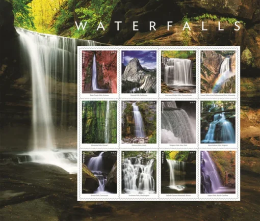 Forever Stamps Waterfall 2023 Stamps Coil of 100 PCS/Roll
